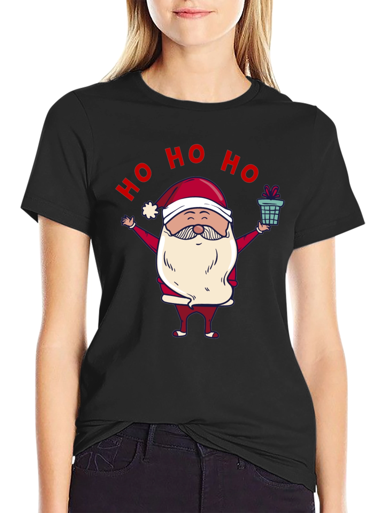 Festive Santa T-Shirt - Ho Ho Ho!