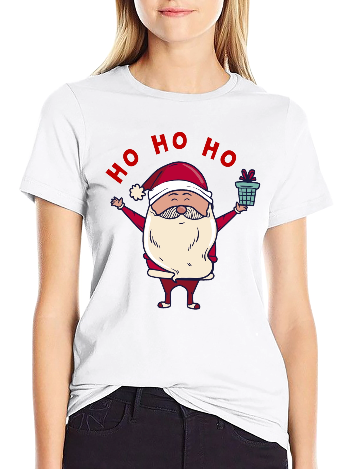 Festive Santa T-Shirt - Ho Ho Ho!