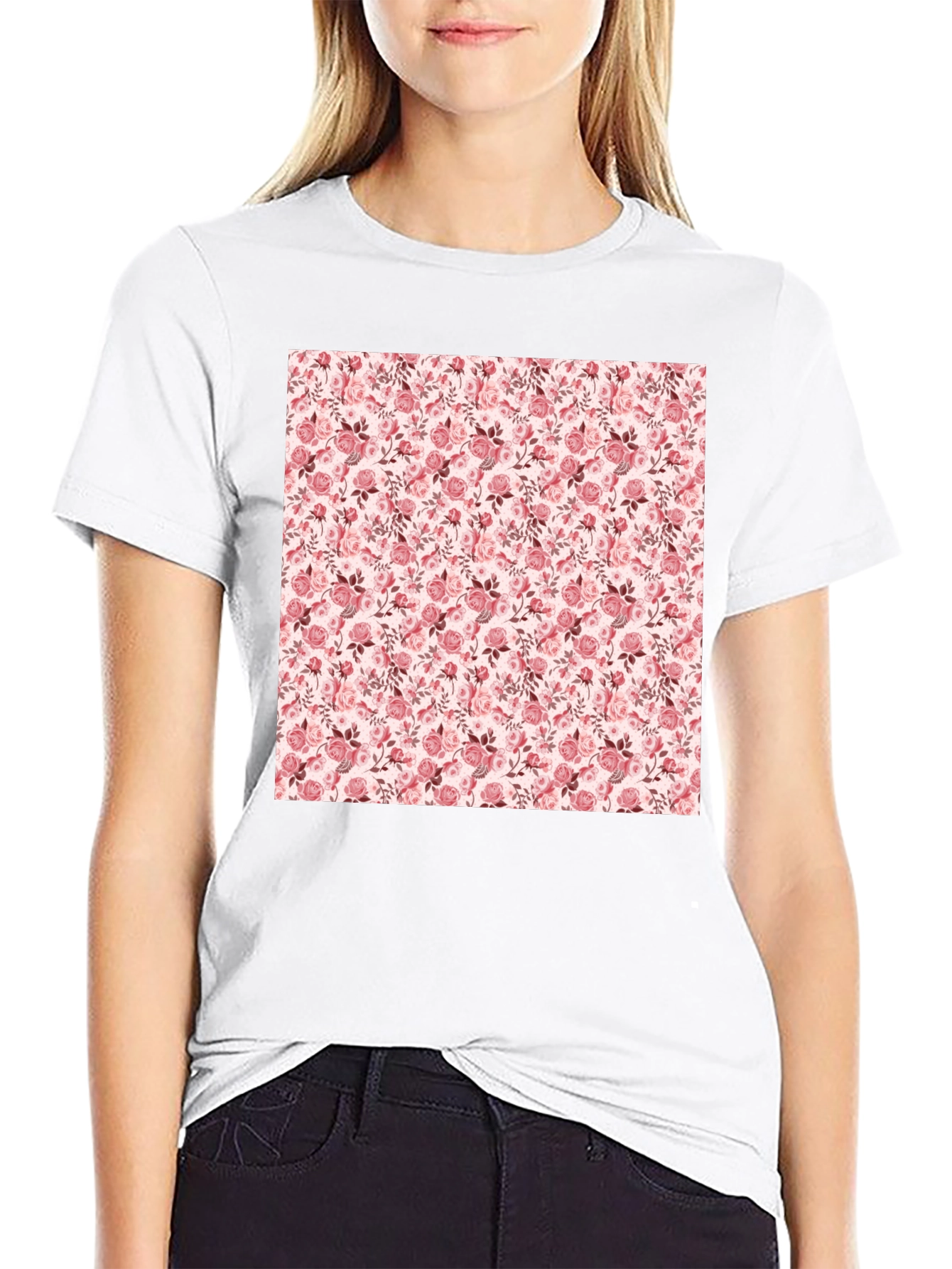 Floral Print Tee - Stylish Casual Comfort