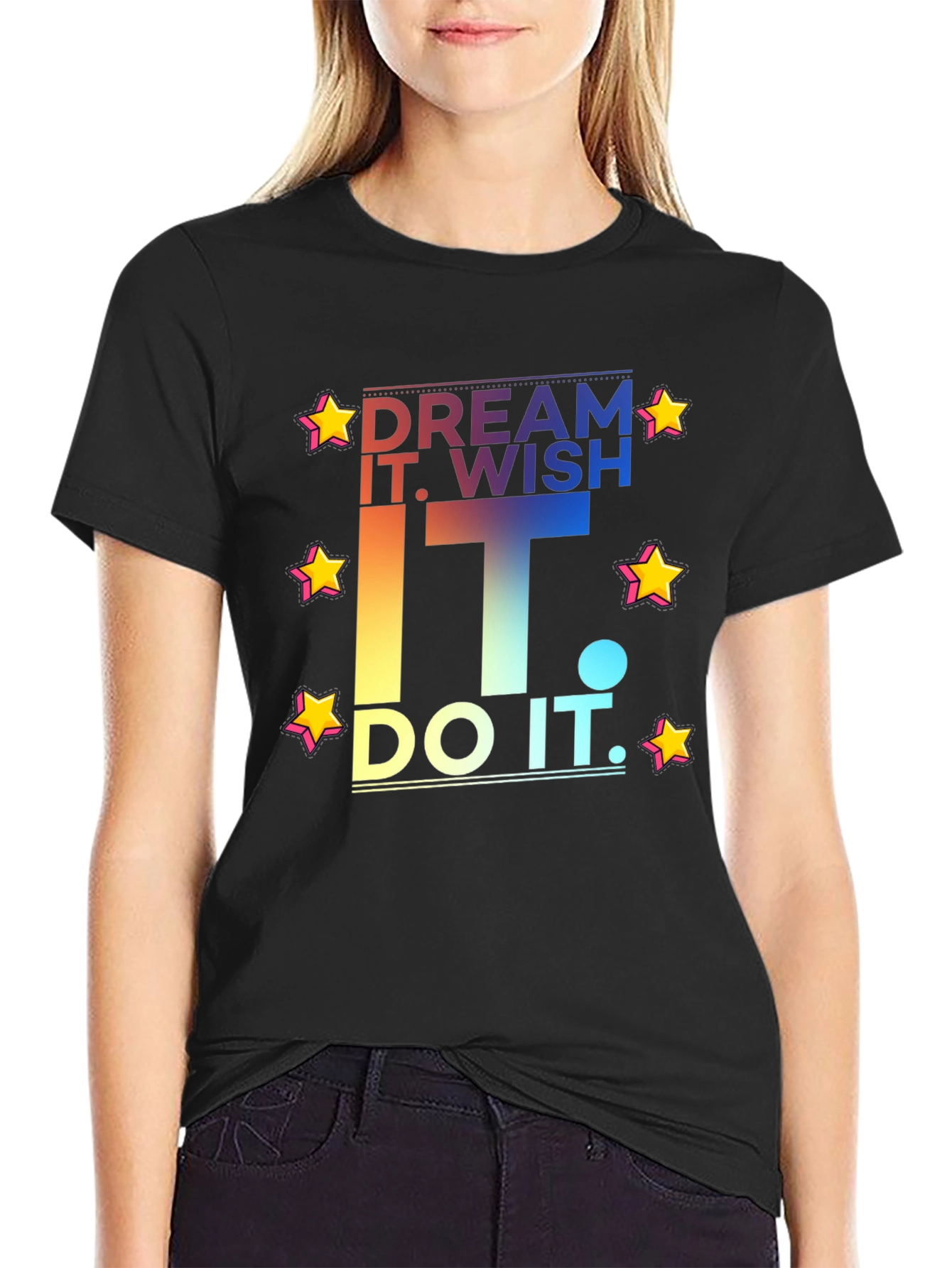 Dream Wish Do It Graphic Tee - Black T-Shirt