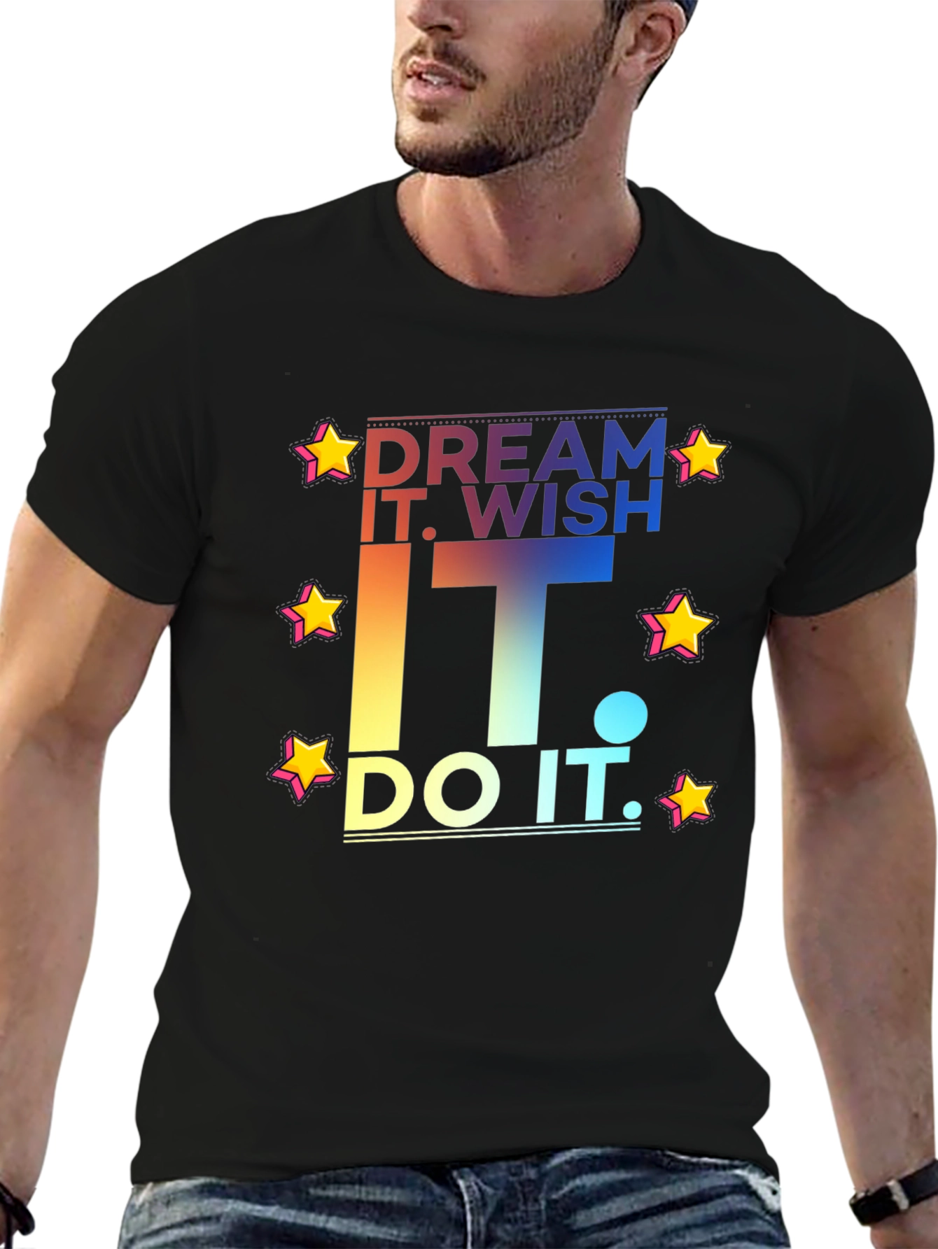 Dream Wish Do It Graphic Tee - Black T-Shirt
