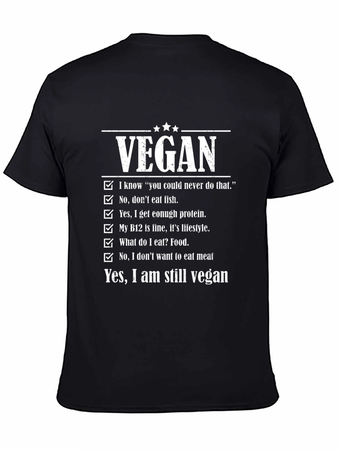 Vegan Checklist Graphic T-Shirt