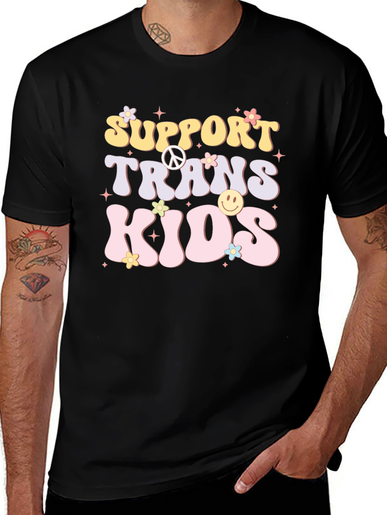 Support Trans Kids T-Shirt - Retro Graphic Tee
