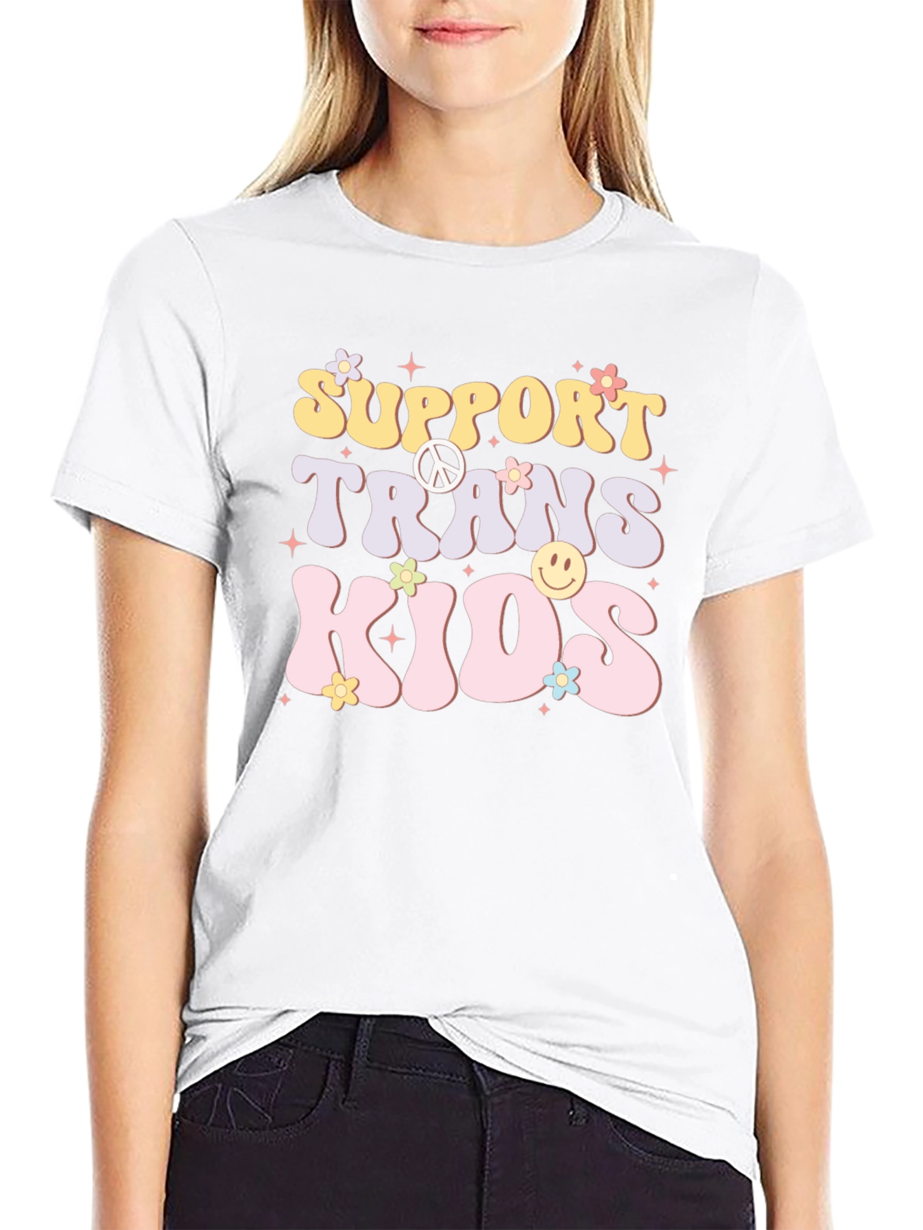Support Trans Kids T-Shirt - Retro Graphic Tee
