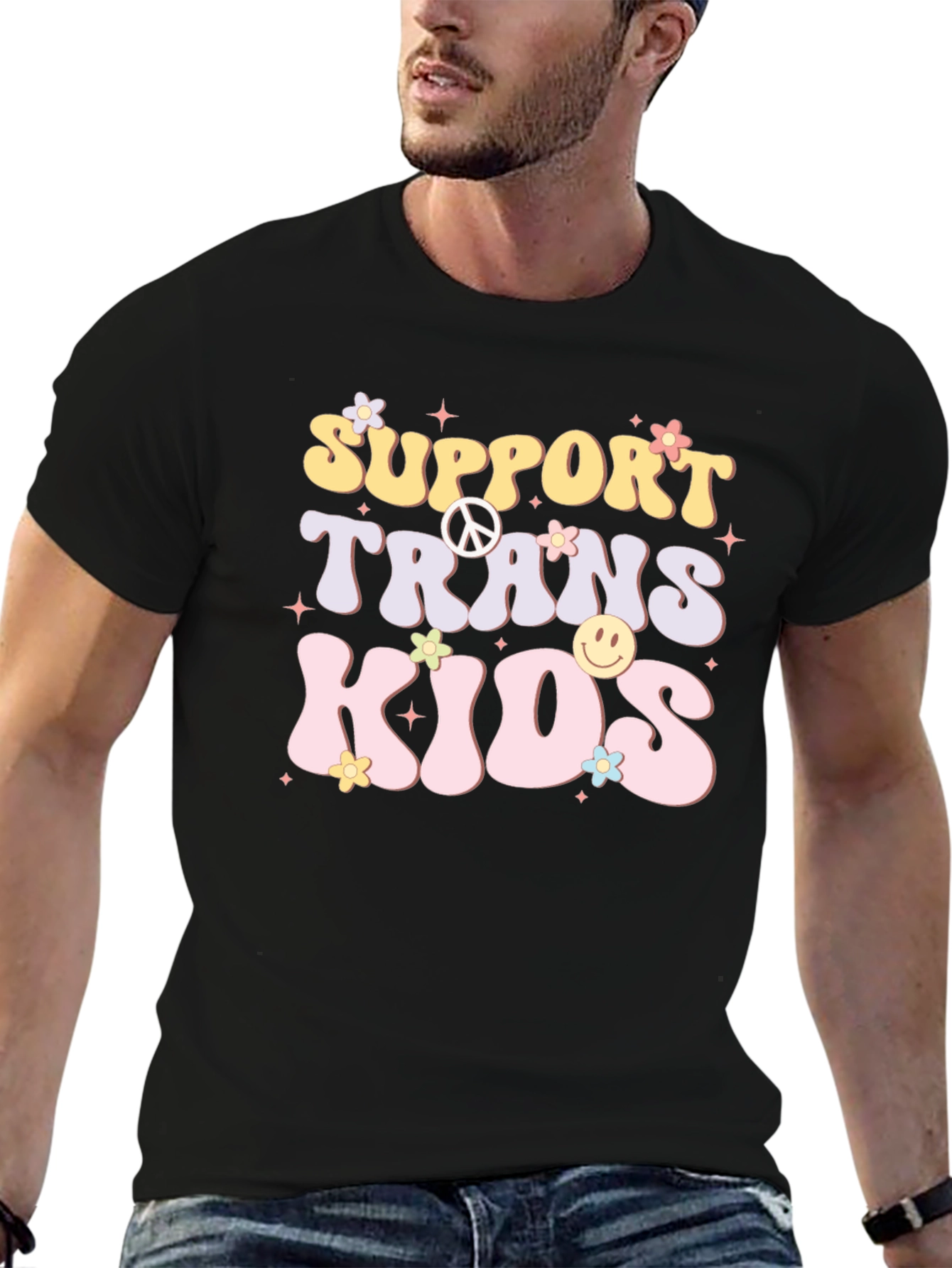 Support Trans Kids T-Shirt - Retro Graphic Tee
