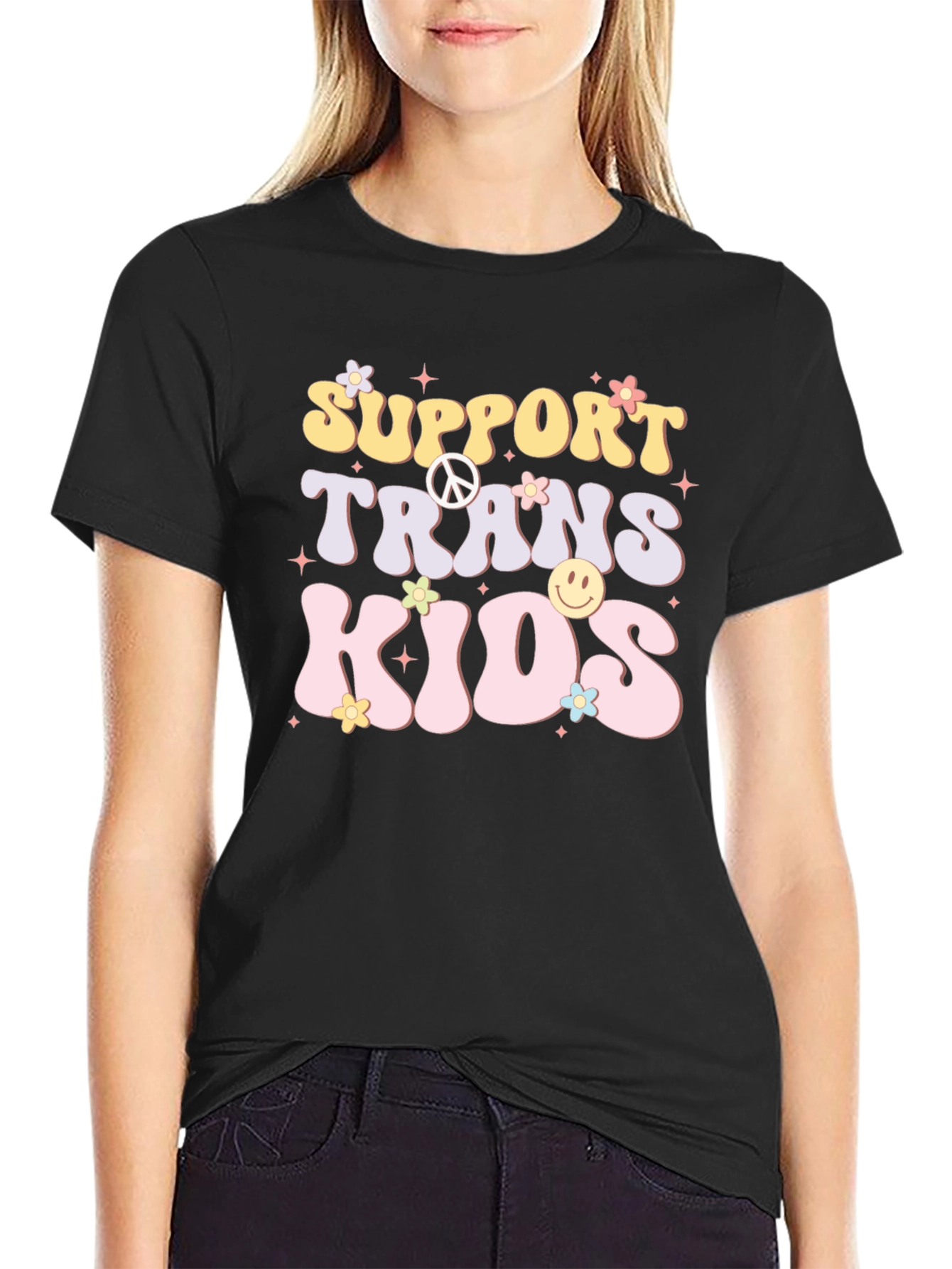 Support Trans Kids T-Shirt - Retro Graphic Tee