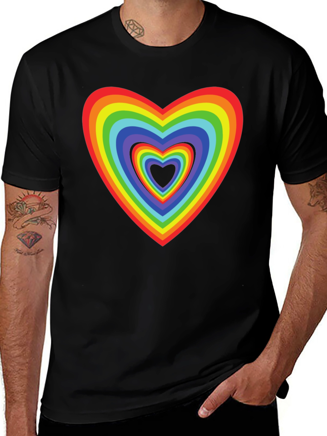 Rainbow Heart T-Shirt - Love & Pride