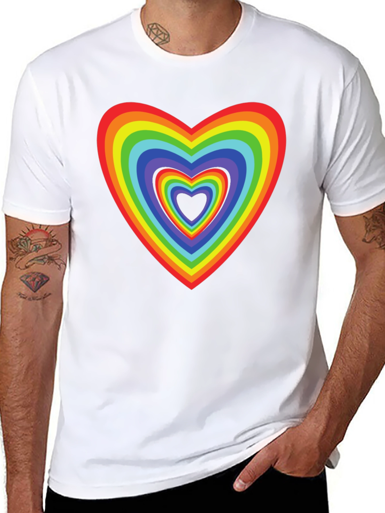 Rainbow Heart T-Shirt - Love & Pride