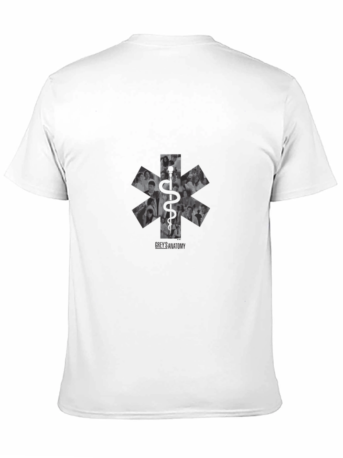 Greys Anatomy Black T-Shirt with Caduceus Graphic
