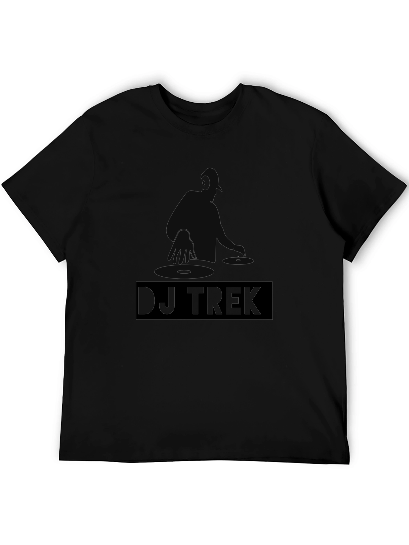 DJ Trek Graphic Tee - Black Cotton Blend