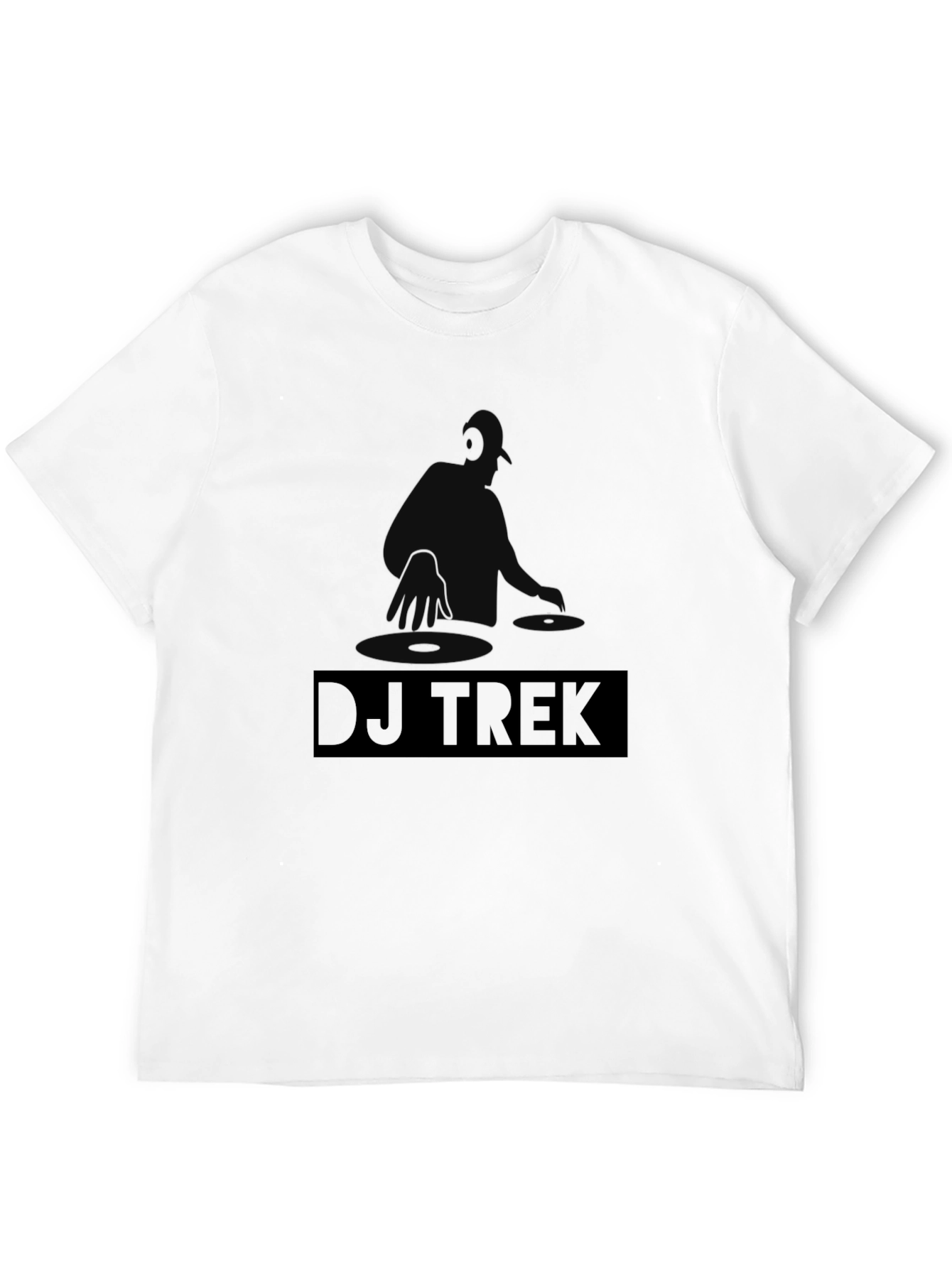 DJ Trek Graphic Tee - Black Cotton Blend