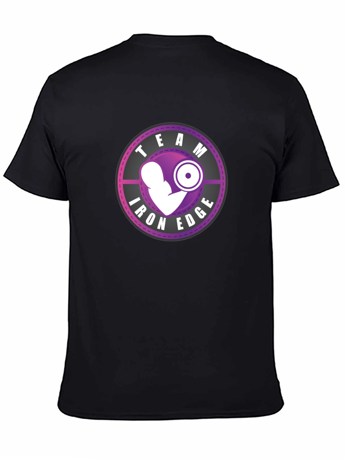 Team Iron Edge Black T-Shirt Gym Workout Apparel