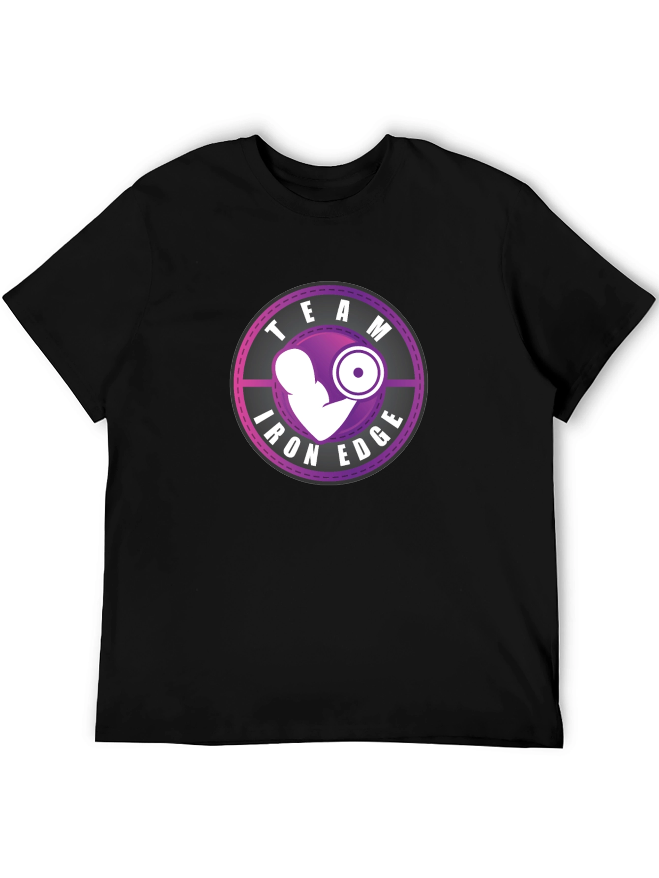 Team Iron Edge Black T-Shirt Gym Workout Apparel