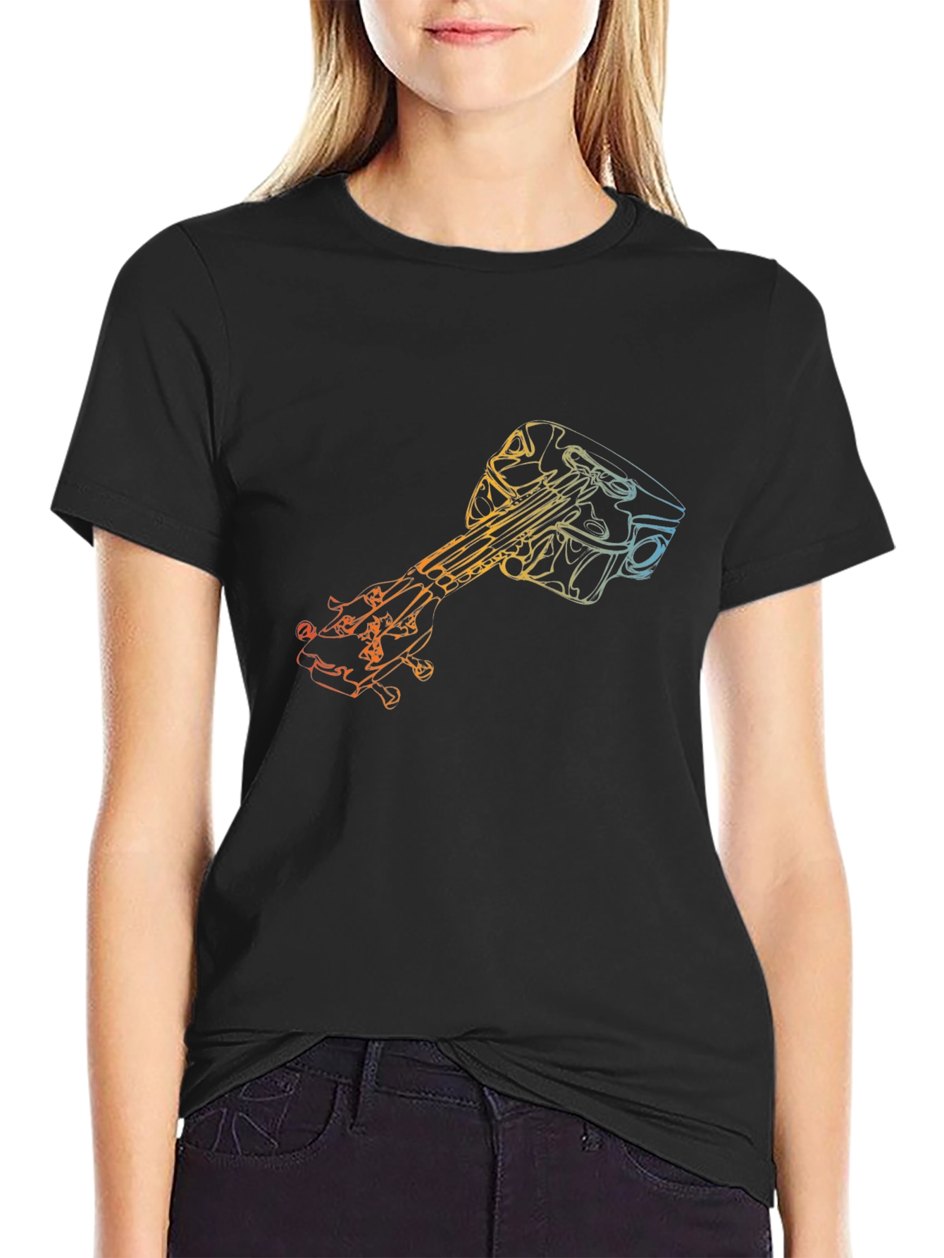 Piston Guitar T-Shirt - Unique Graphic Tee
