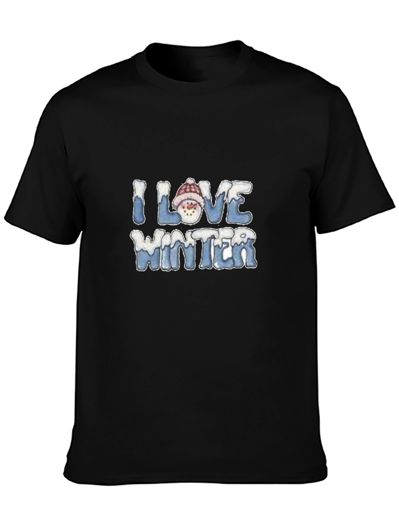 I Love Winter Snowman Graphic T-Shirt