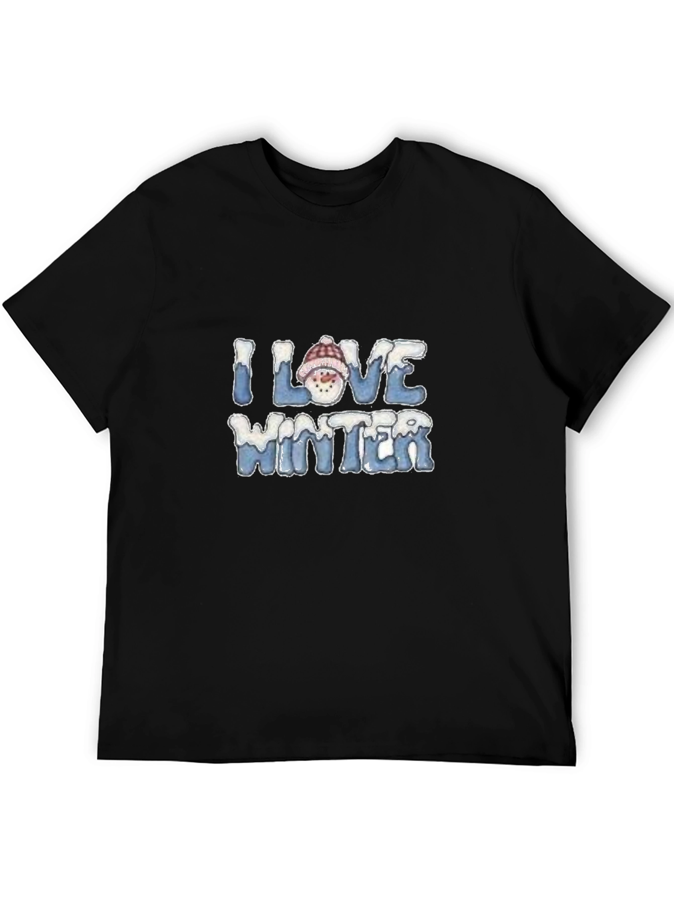 I Love Winter Snowman Graphic T-Shirt
