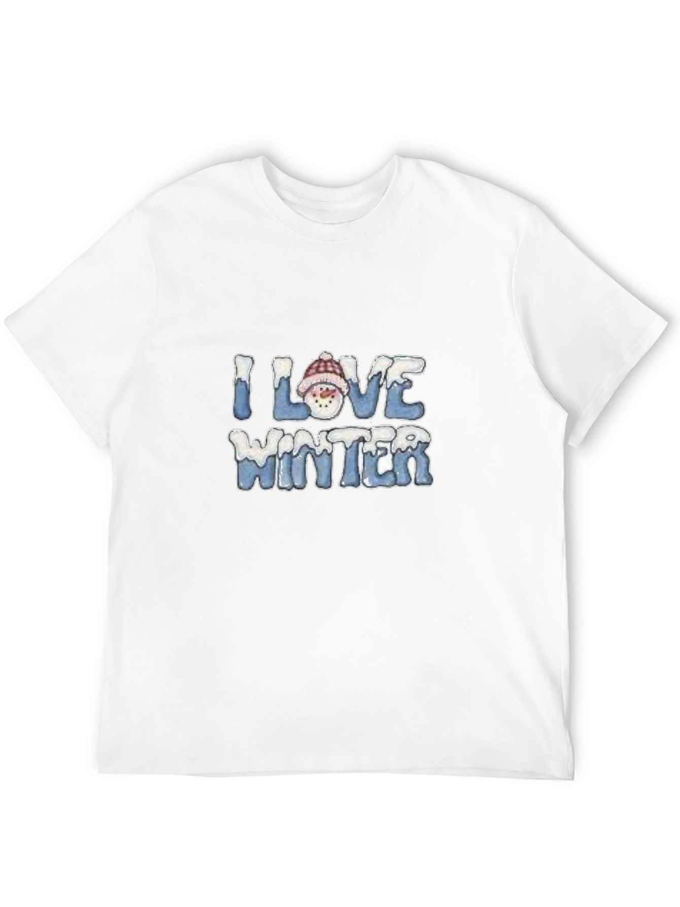 I Love Winter Snowman Graphic T-Shirt