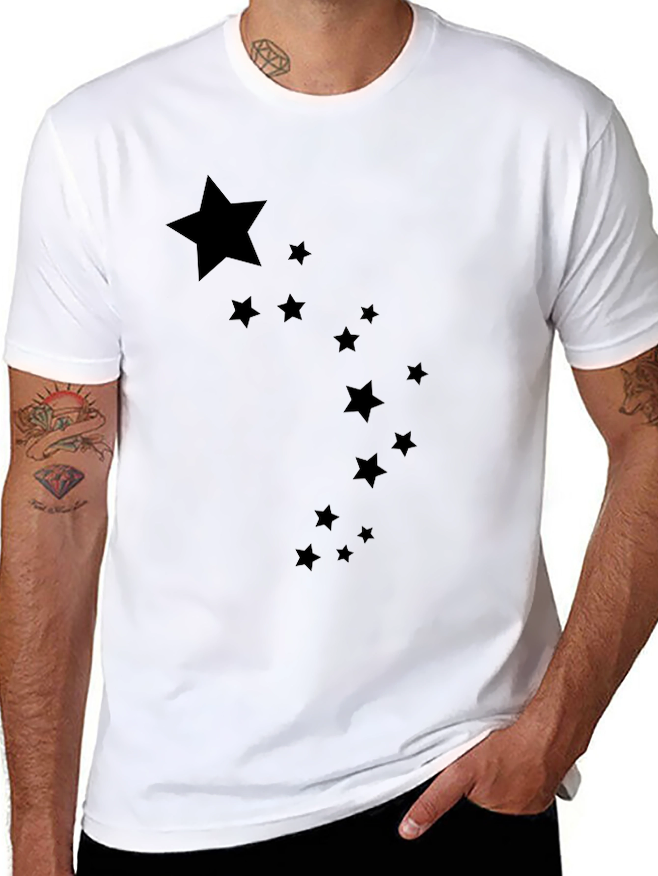 Starry Night Tee - Mens Black Graphic T-Shirt