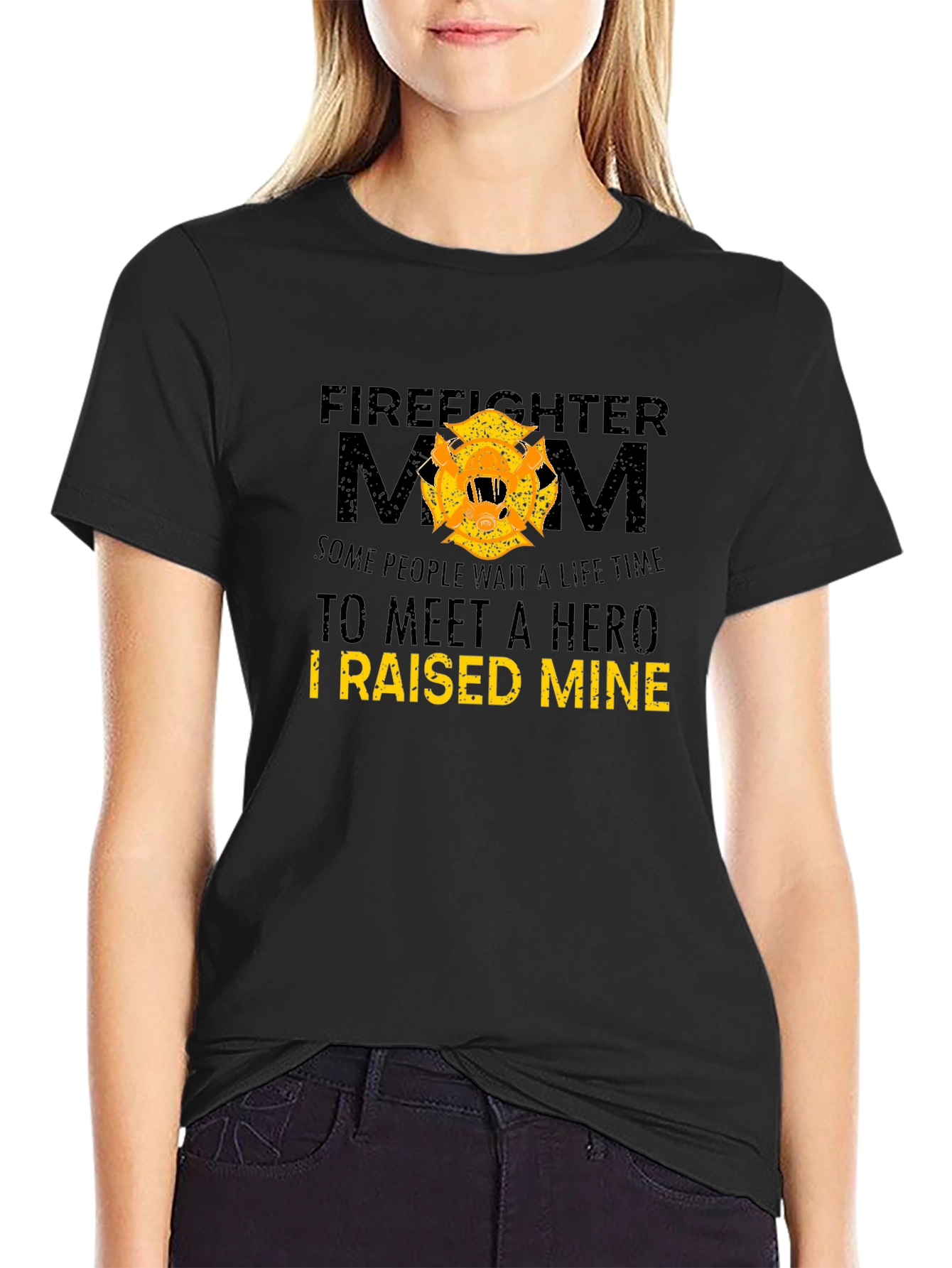 Firefighter Mom Graphic T-Shirt - Hero Pride