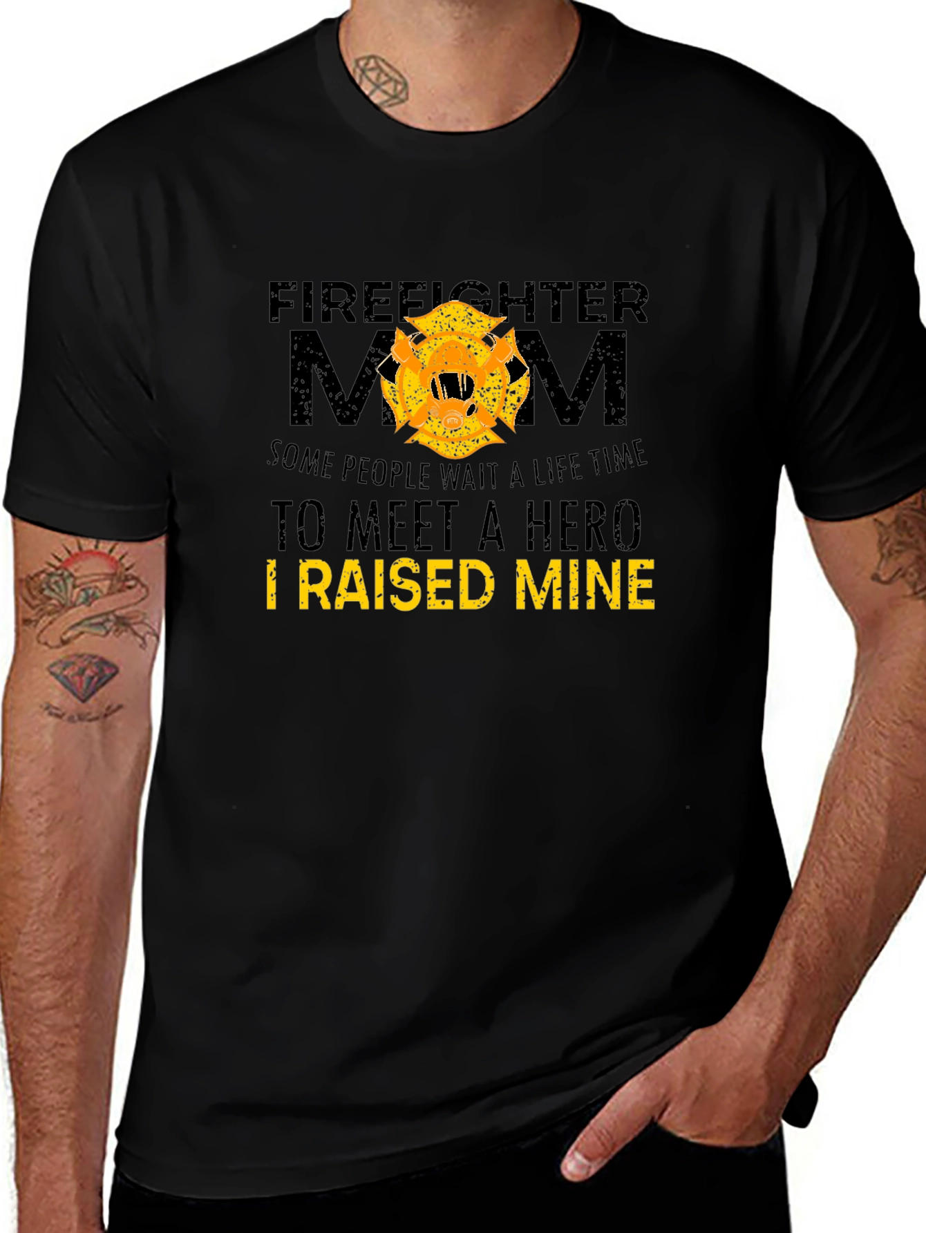 Firefighter Mom Graphic T-Shirt - Hero Pride