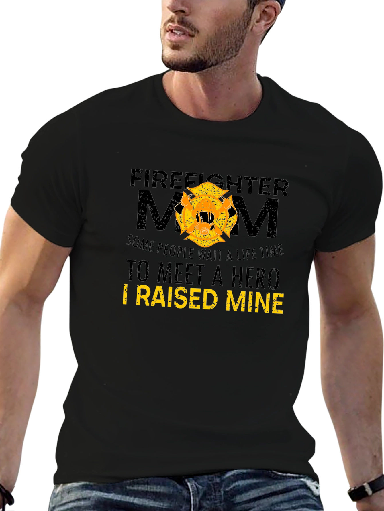 Firefighter Mom Graphic T-Shirt - Hero Pride