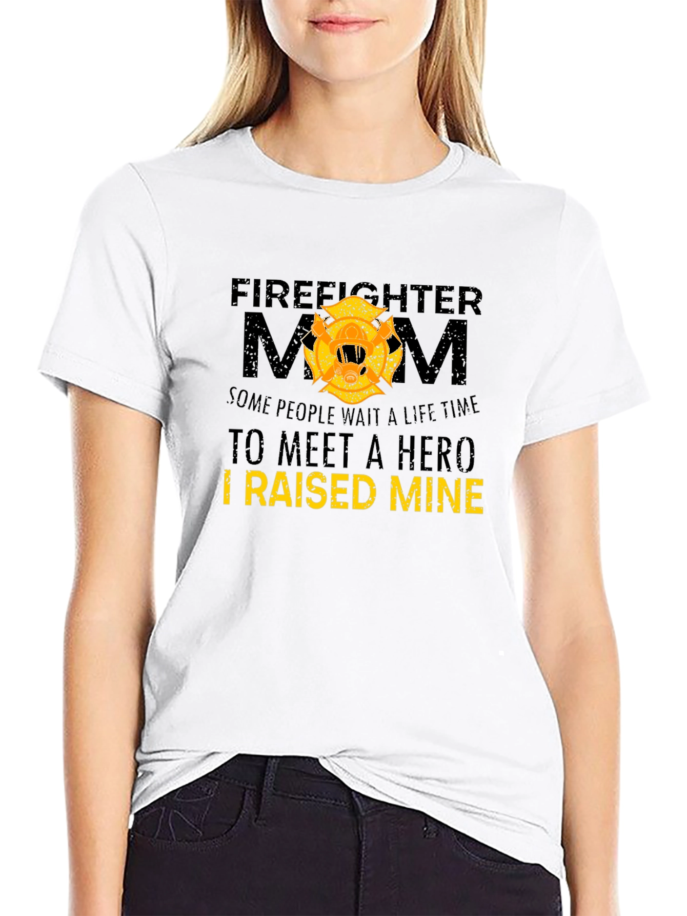 Firefighter Mom Graphic T-Shirt - Hero Pride