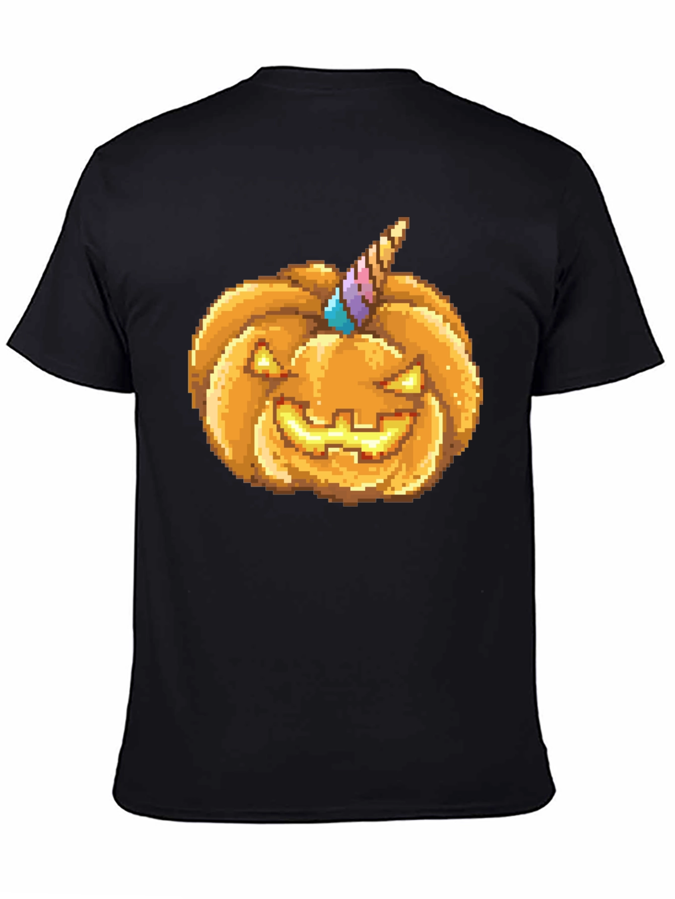 Pumpkin Unicorn Pixel Art Halloween Tee