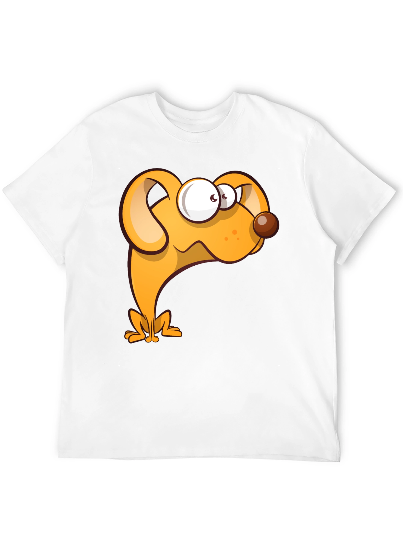 Funny Dog Cartoon Black T-Shirt