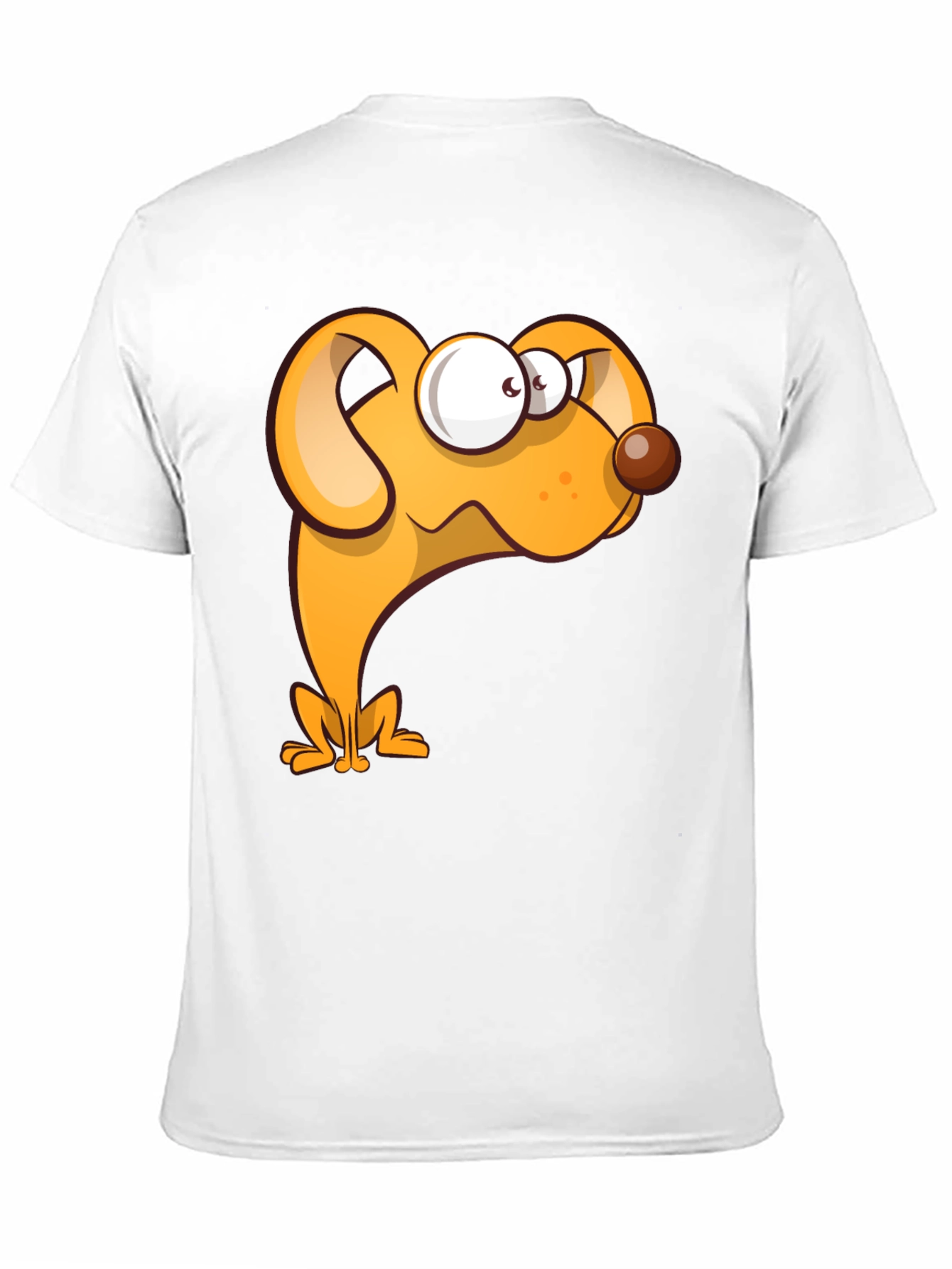 Funny Dog Cartoon Black T-Shirt