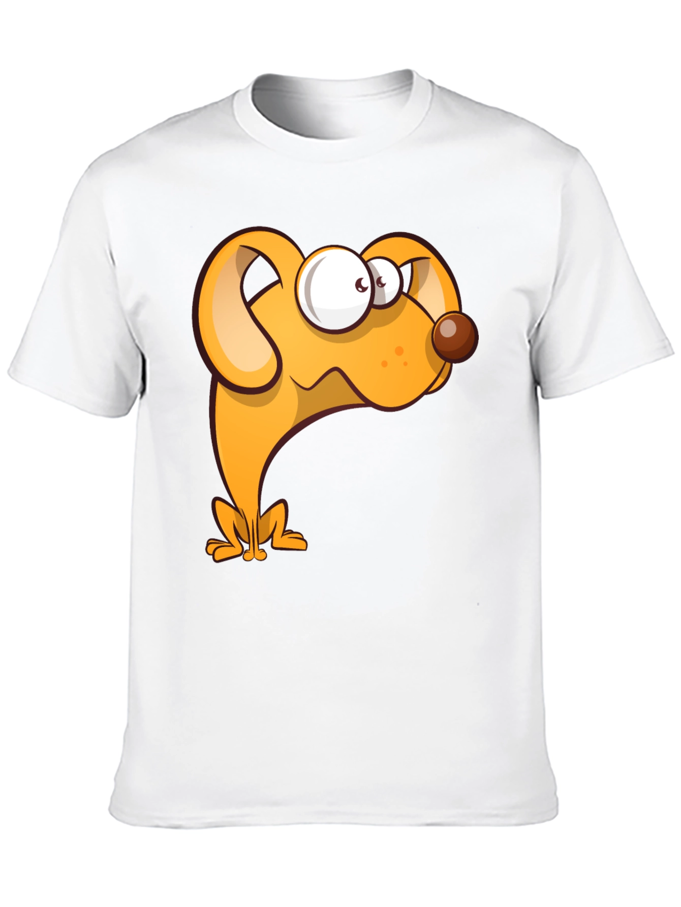Funny Dog Cartoon Black T-Shirt