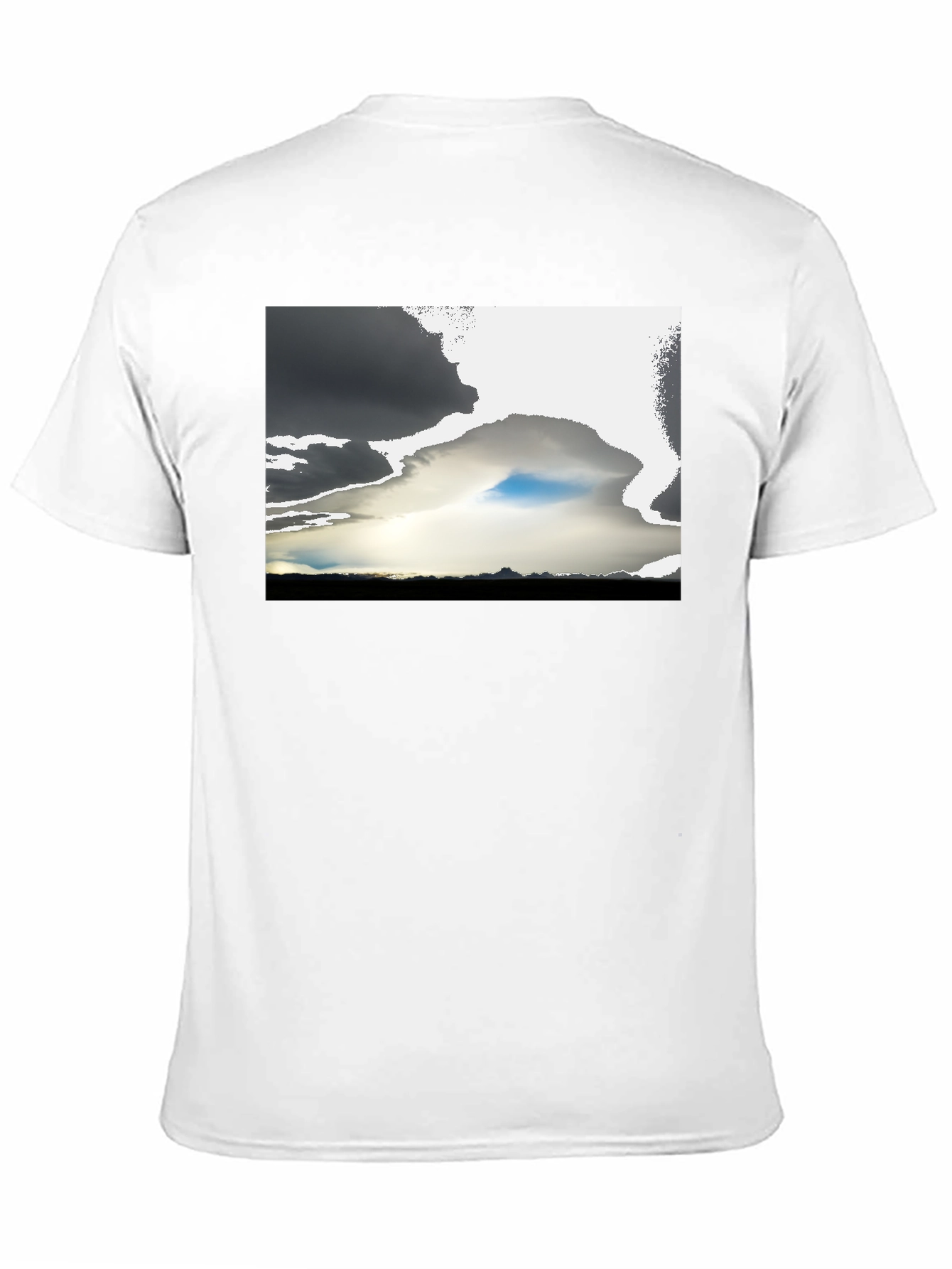 Dramatic Sky Graphic Tee - Black Cotton Blend