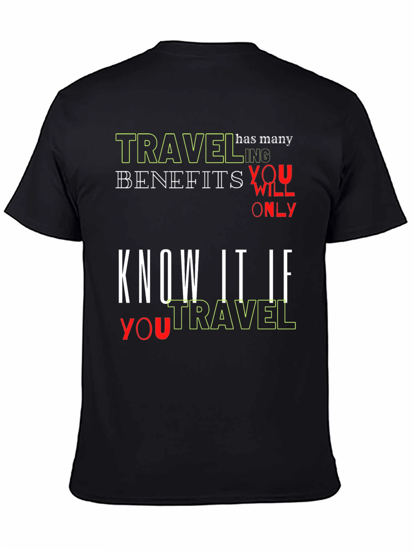 Travel Inspiration Black Graphic Tee