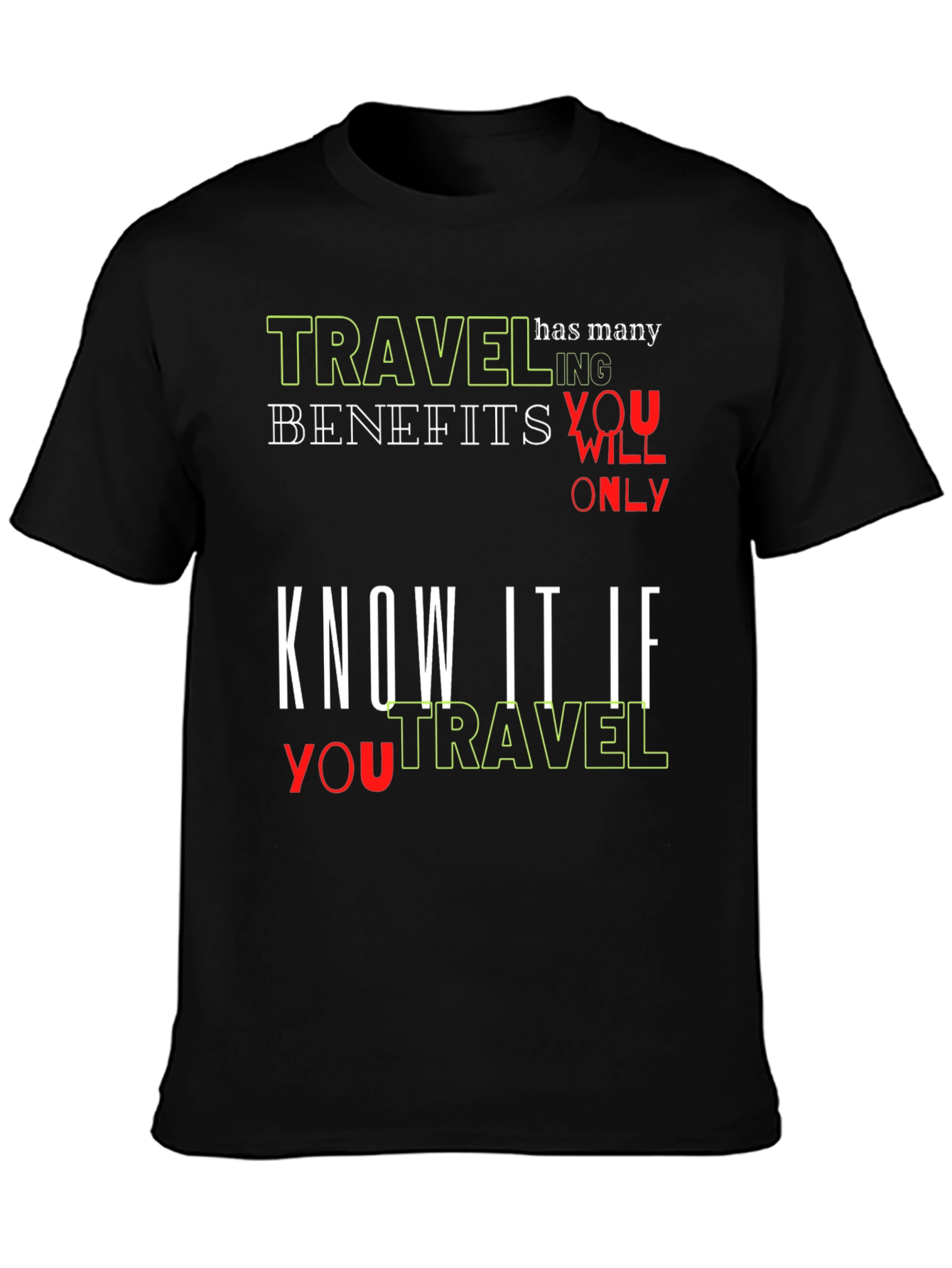 Travel Inspiration Black Graphic Tee