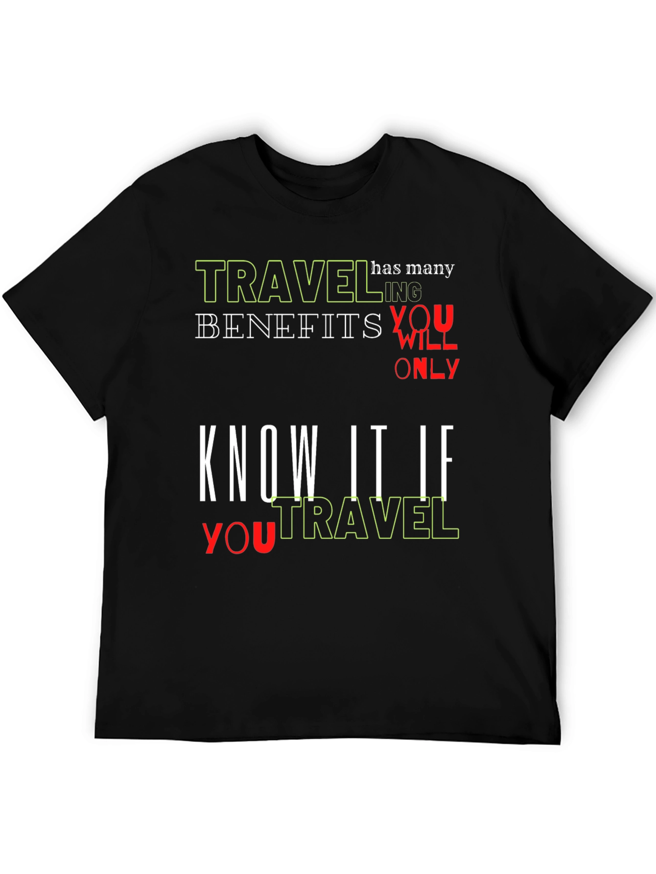 Travel Inspiration Black Graphic Tee