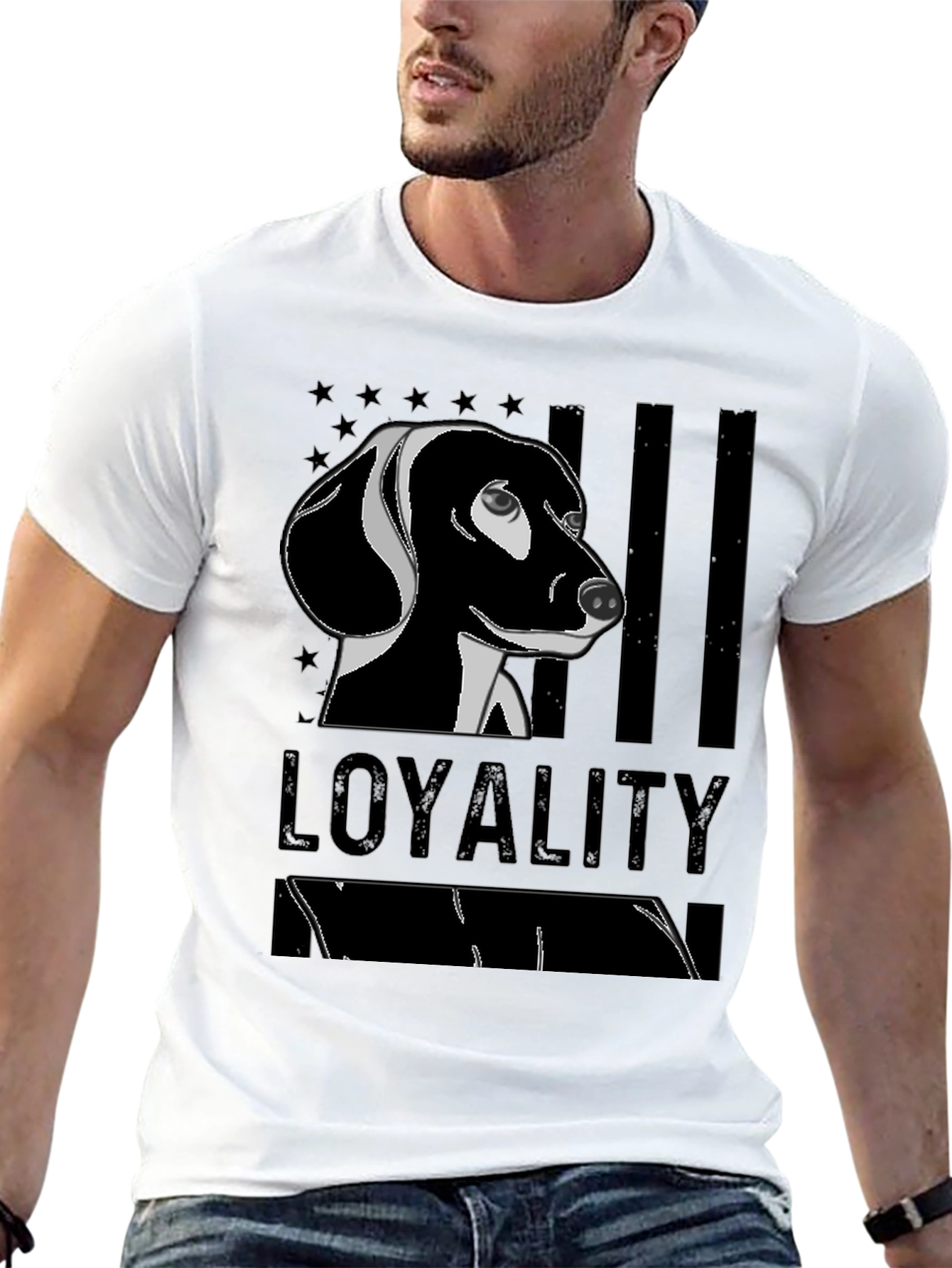 Loyalty Dachshund Graphic T-Shirt - Black