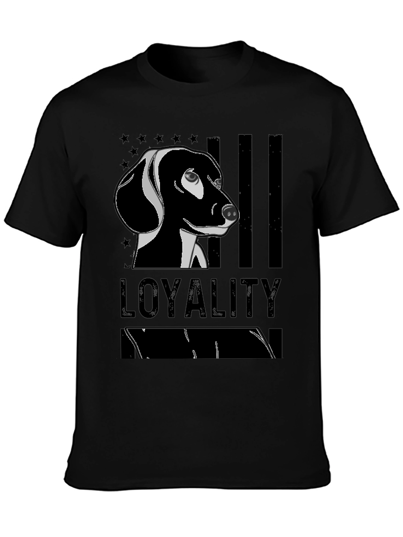 Loyalty Dachshund Graphic T-Shirt - Black