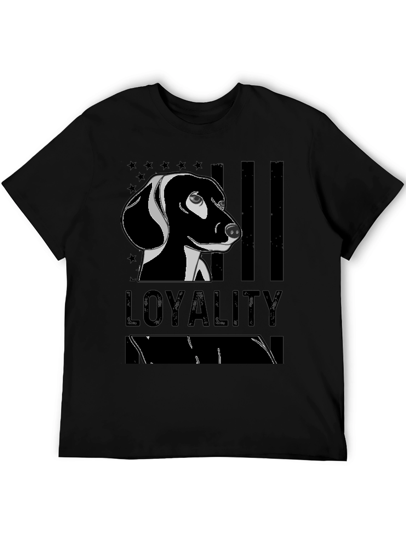 Loyalty Dachshund Graphic T-Shirt - Black