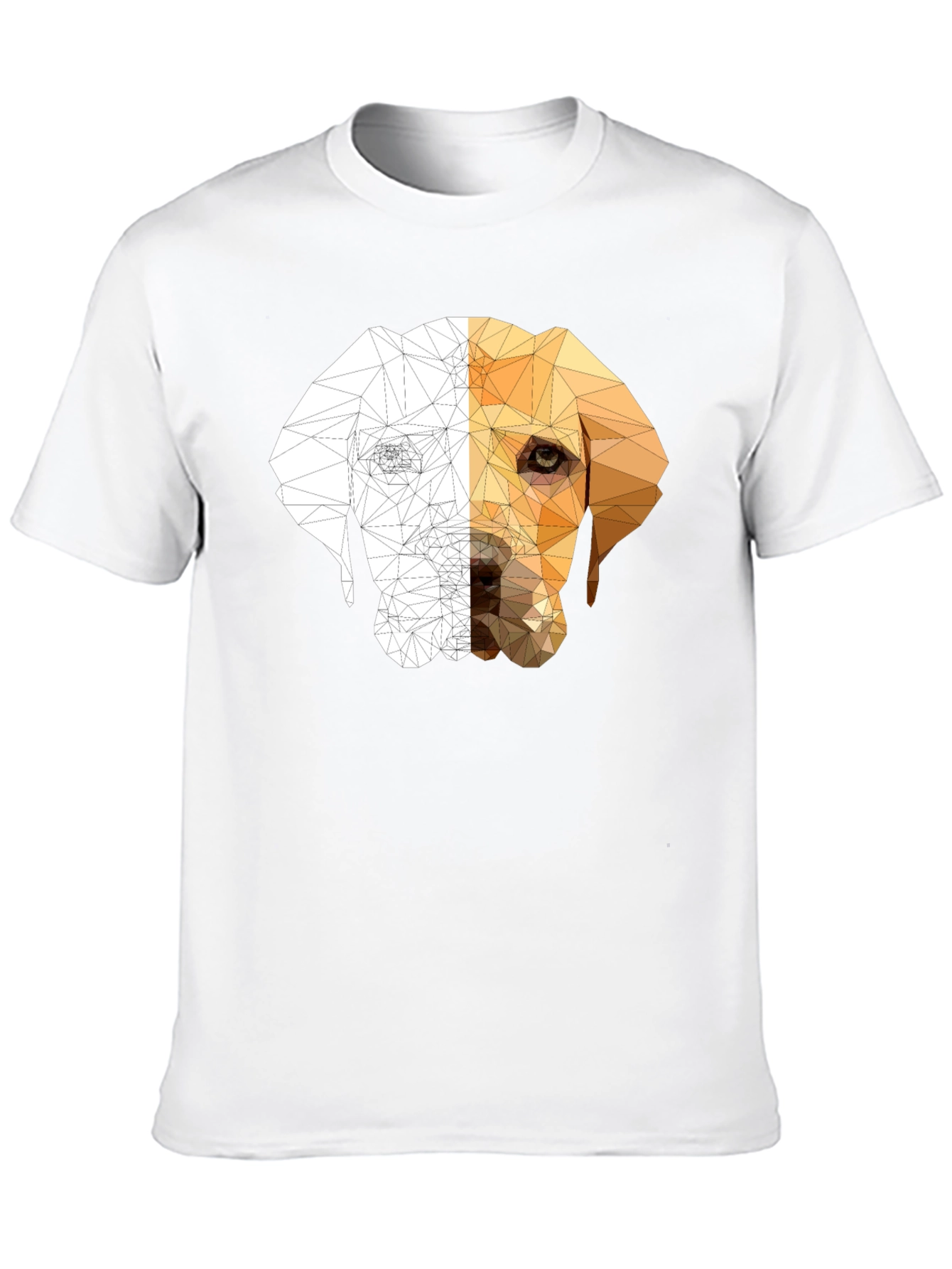 Geometric Dog Graphic Tee - Modern Style