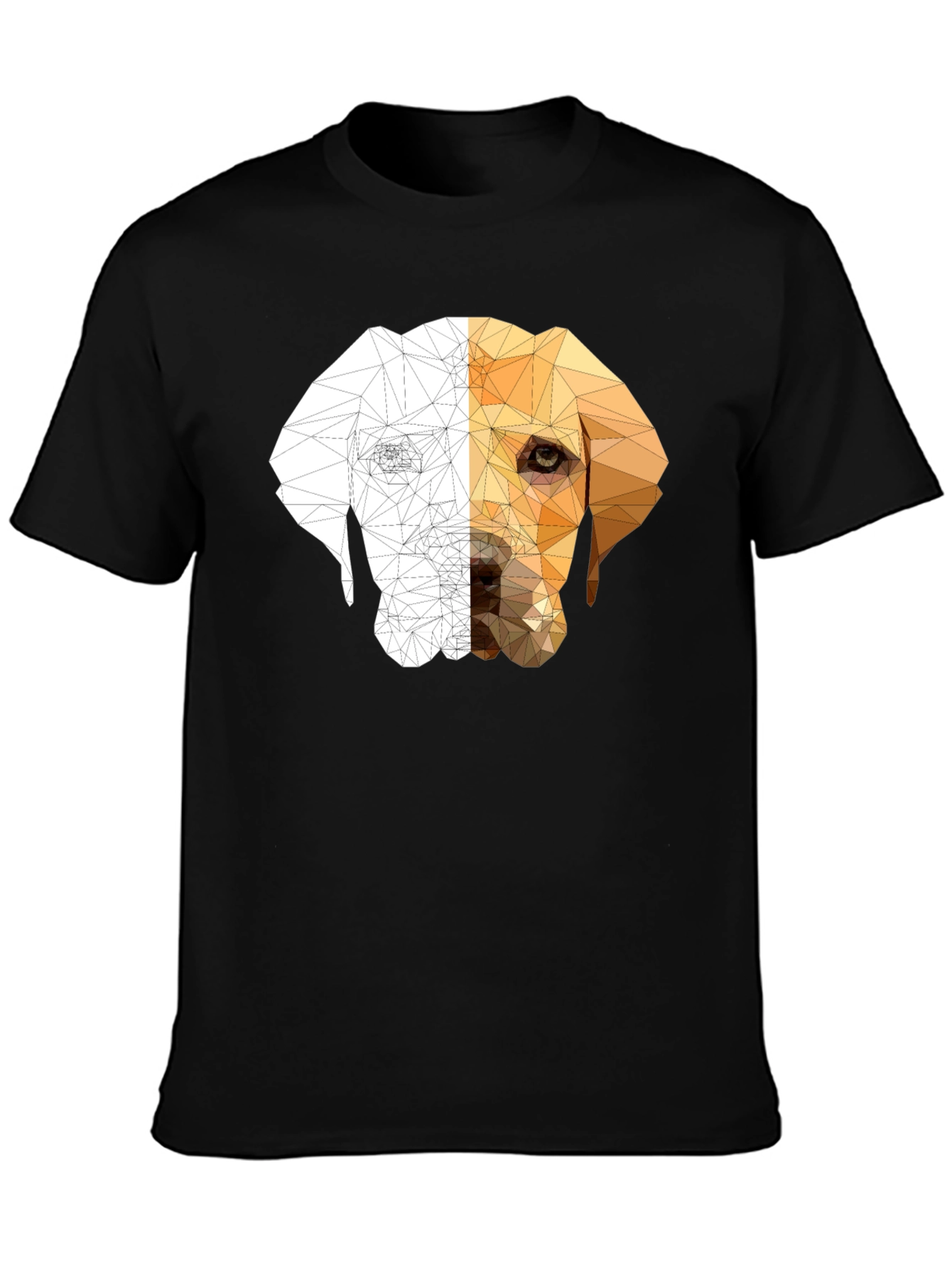 Geometric Dog Graphic Tee - Modern Style