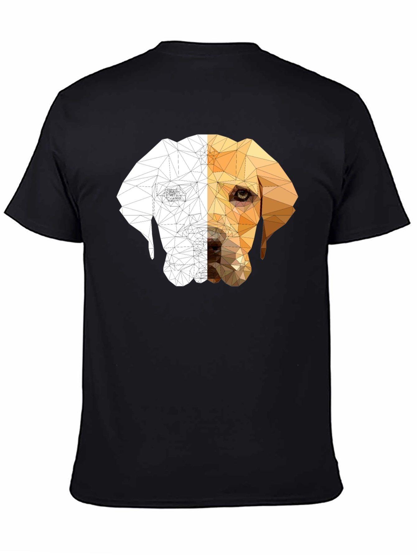 Geometric Dog Graphic Tee - Modern Style