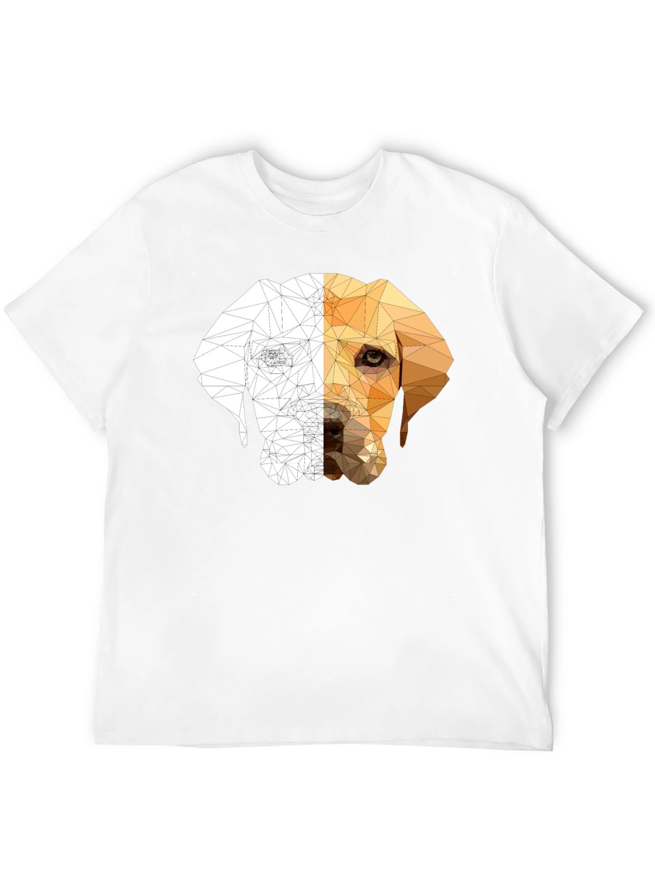 Geometric Dog Graphic Tee - Modern Style