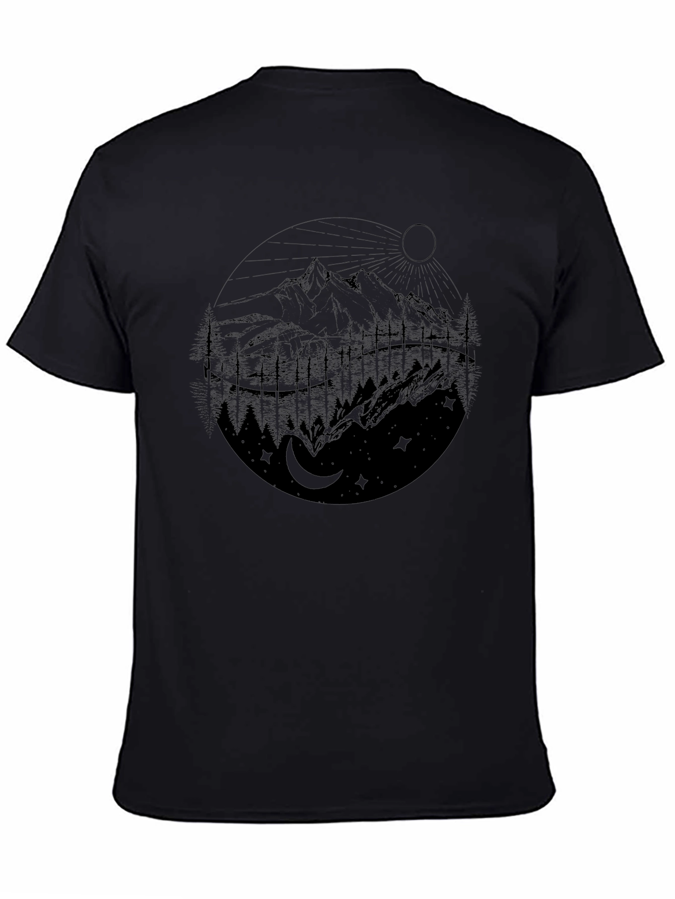 Mountain Scene Graphic T-Shirt - Nature Inspired Design