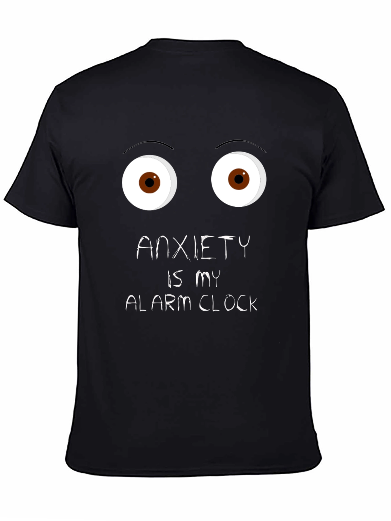 Anxiety Alarm Clock Black Graphic Tee