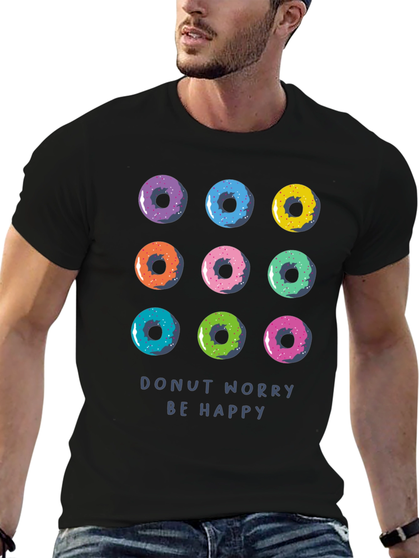 Donut Worry Be Happy Graphic Tee