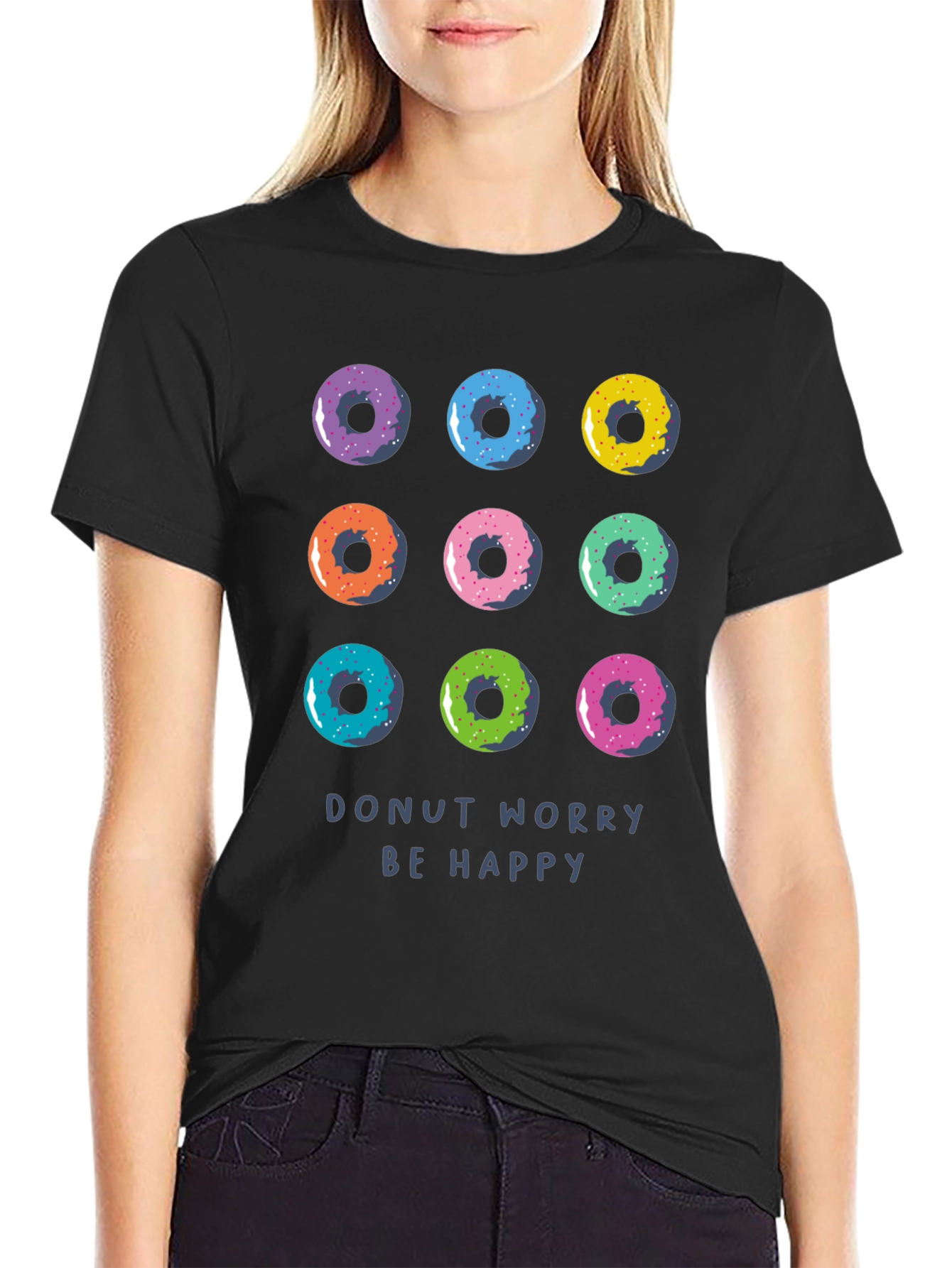Donut Worry Be Happy Graphic Tee