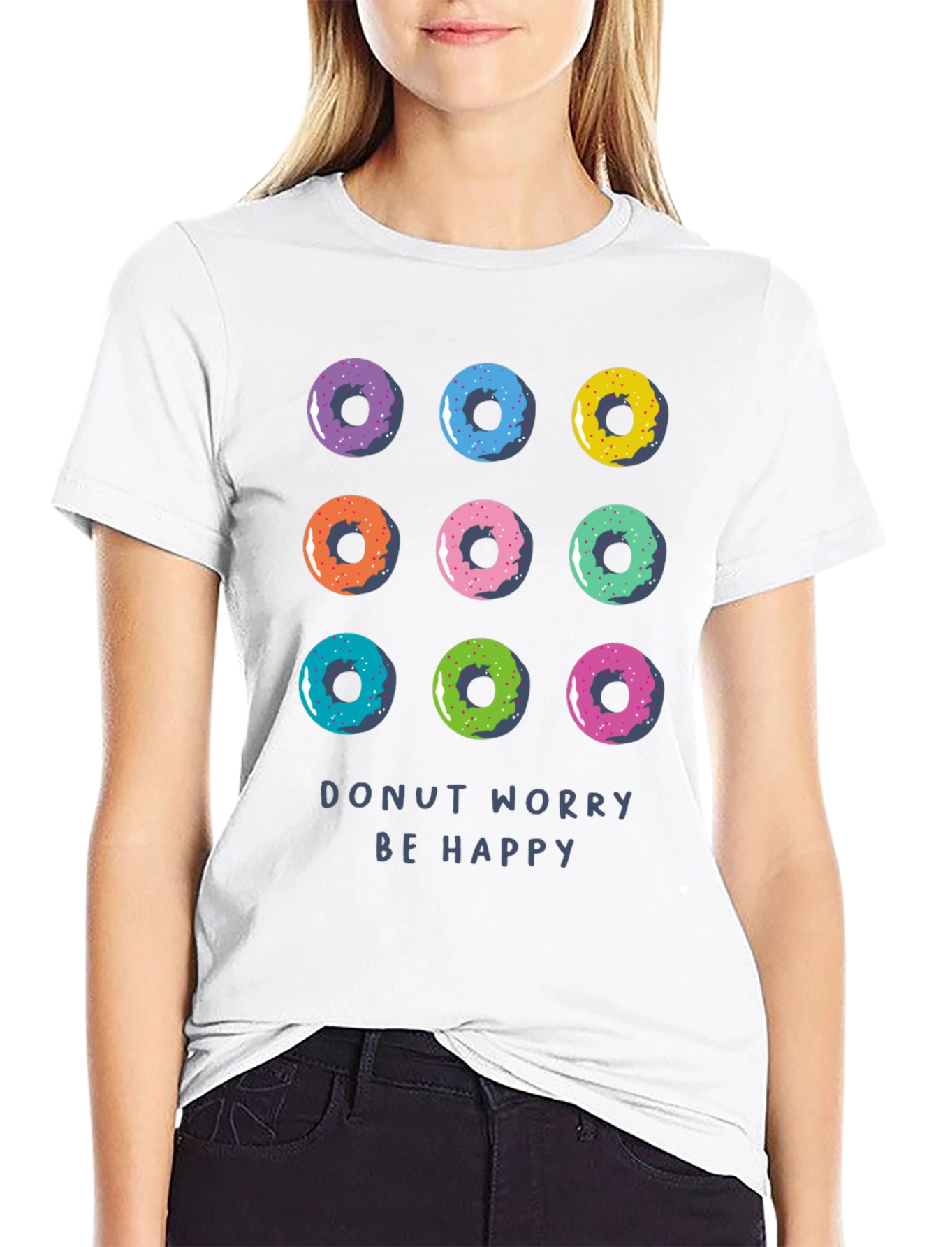Donut Worry Be Happy Graphic Tee