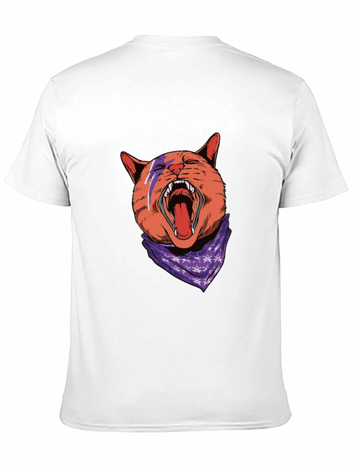 Cat Lightning Bolt Bandana T-Shirt