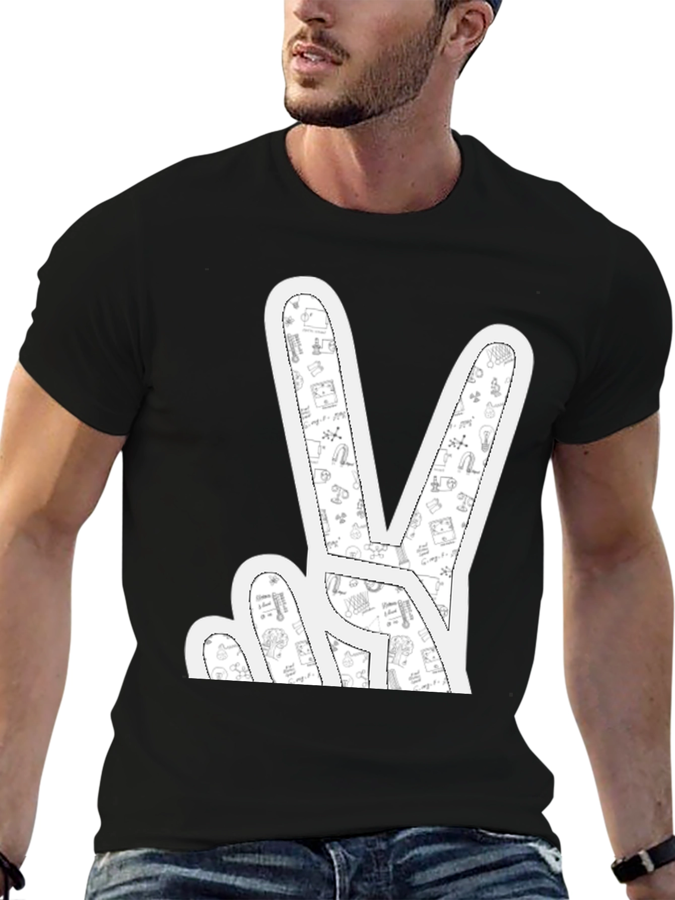 Peace Sign Black T-Shirt