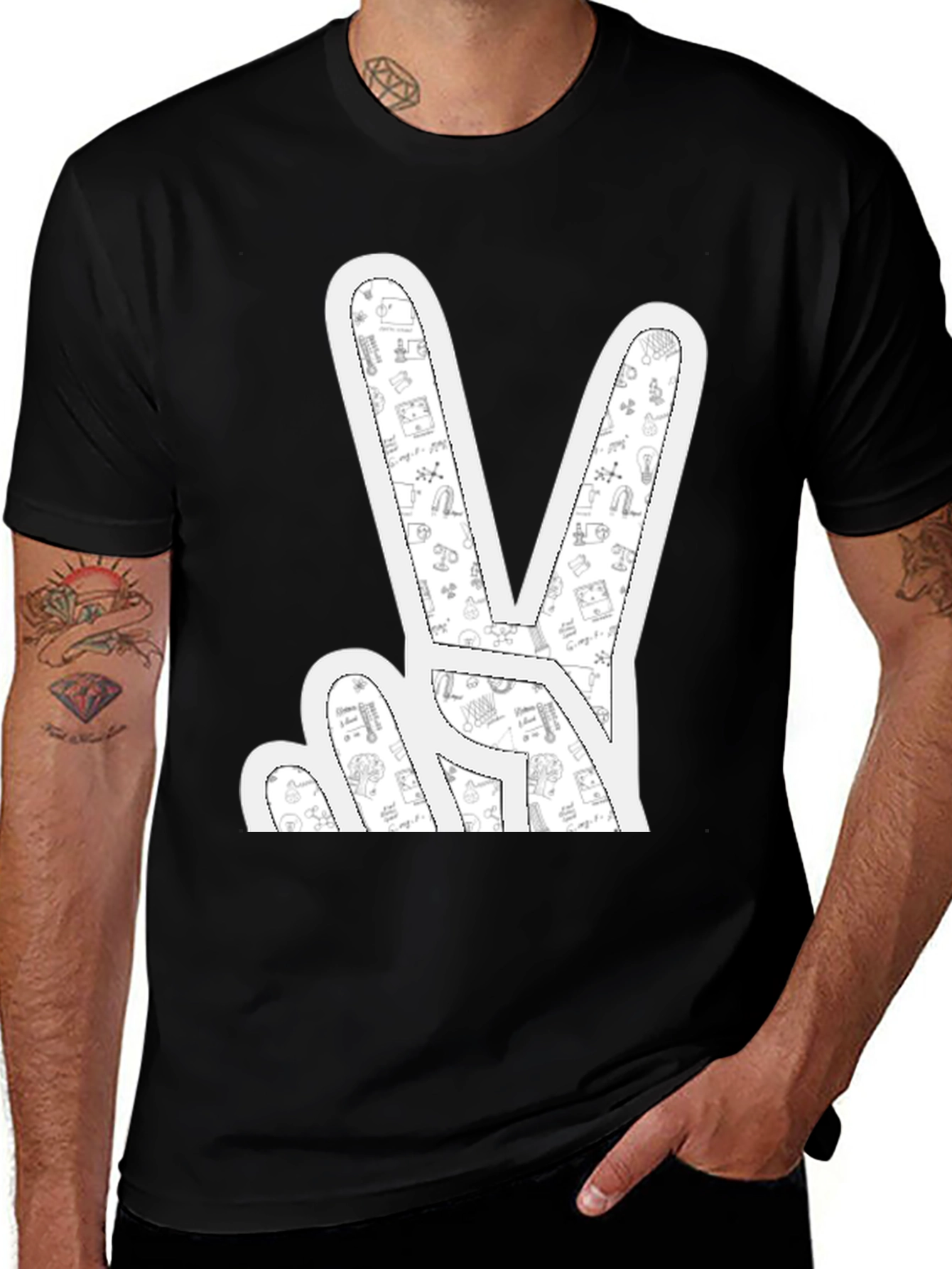 Peace Sign Black T-Shirt
