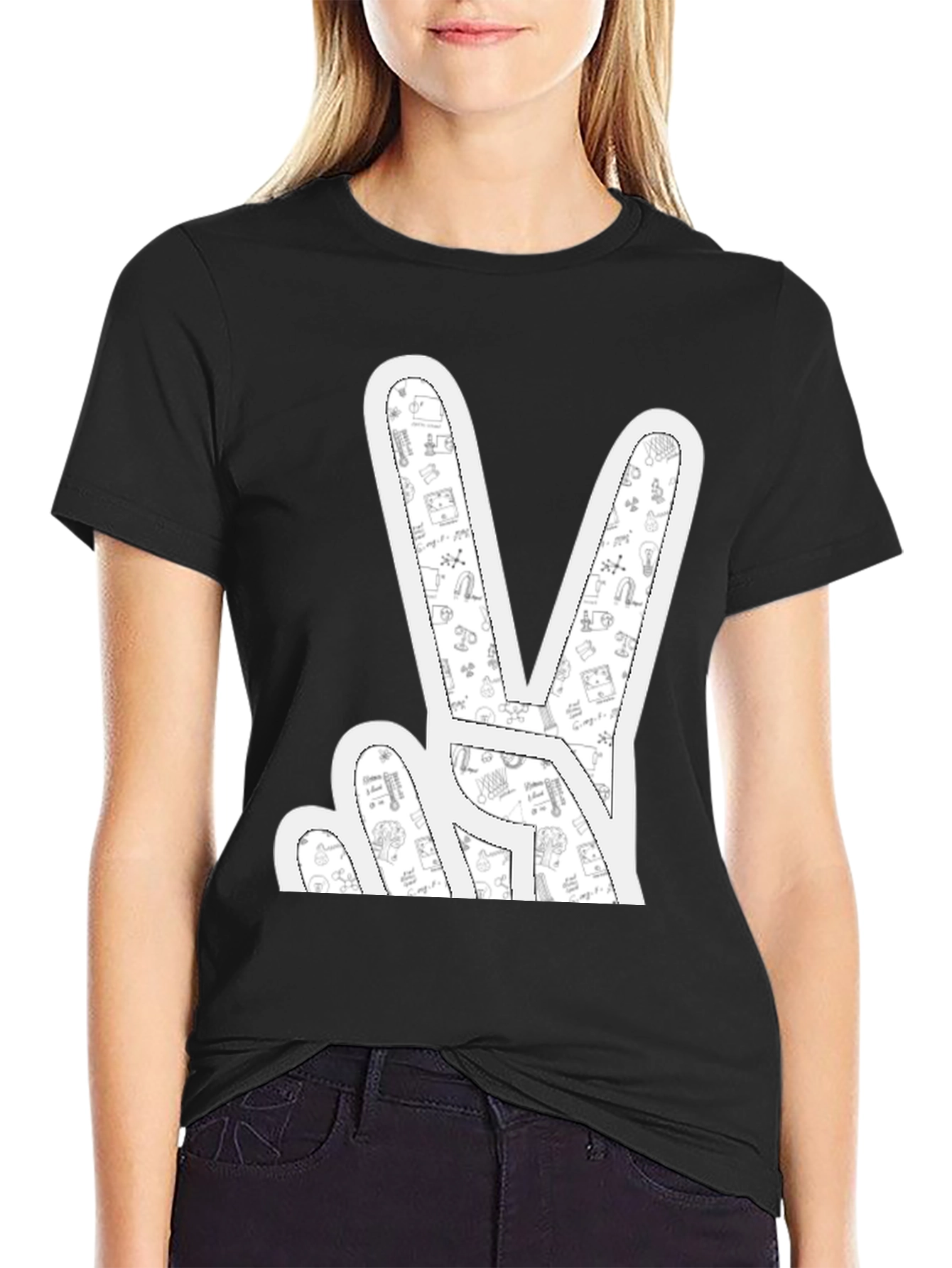 Peace Sign Black T-Shirt